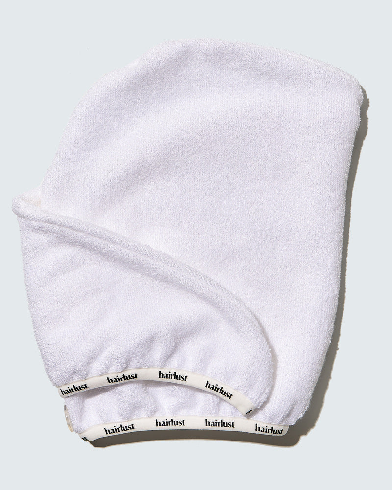 Bamboo Hair Towel Wrap, Wit - Image 5