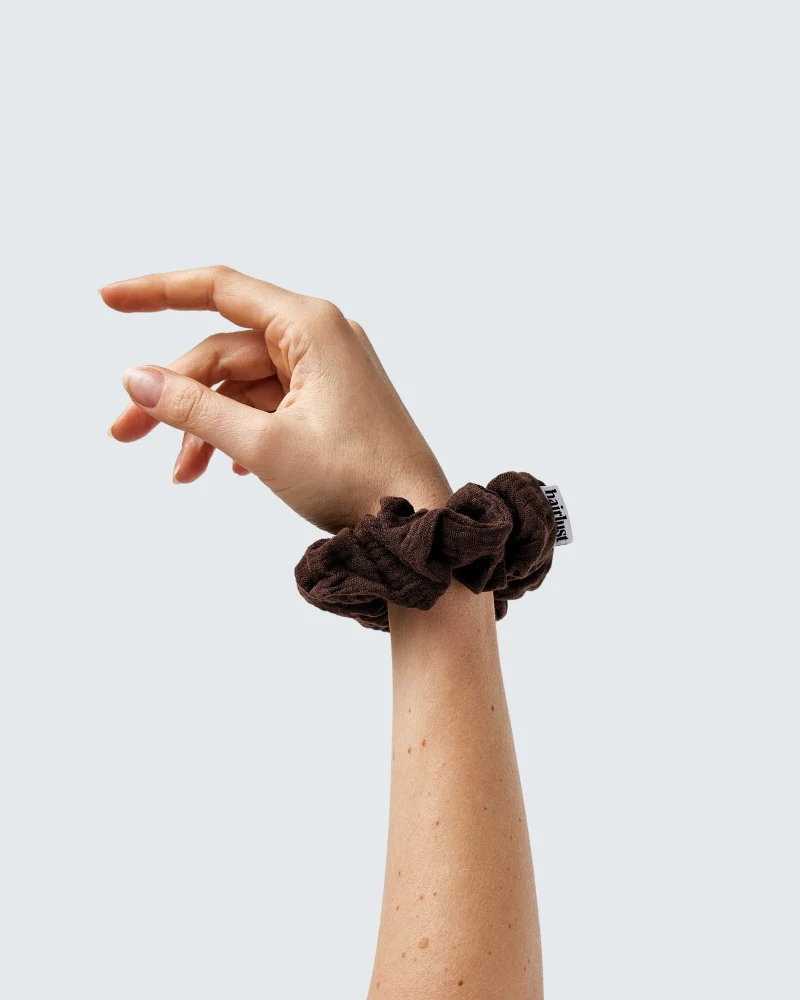 Cotton Scrunchies, Medium, 3-Pack, Koffie - Image 3