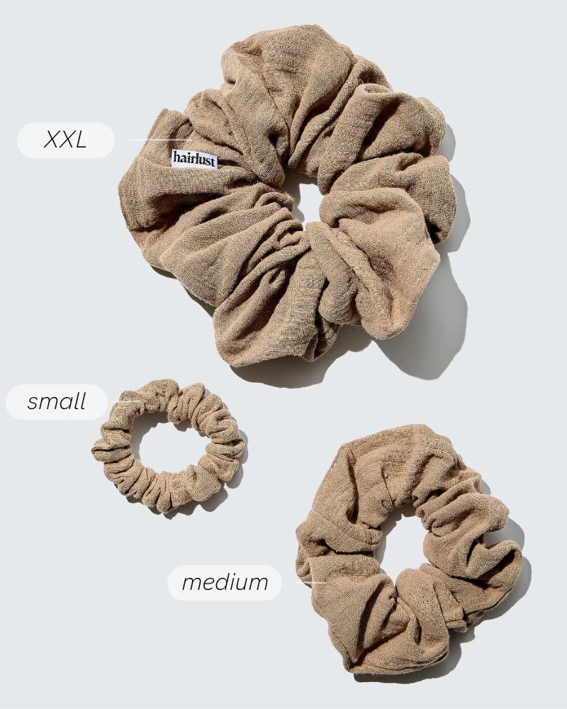 Cotton Scrunchies, Medium, 3-Pack, Koffie - Image 5