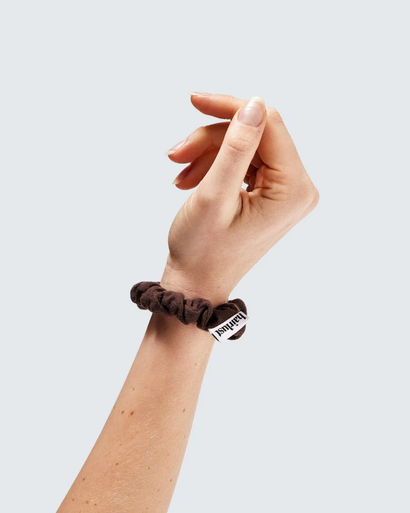 Cotton Scrunchies, Klein, 5-Pack, Koffie - Image 3