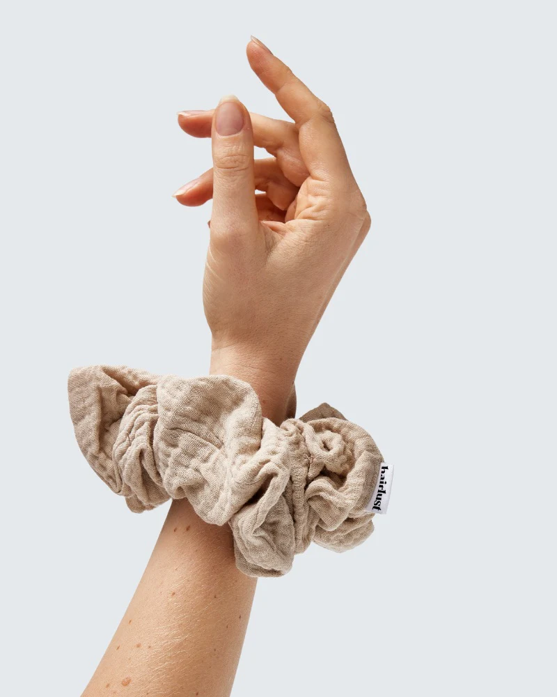 Cotton Scrunchies, XXL, 3-Pack, Koffie - Image 4