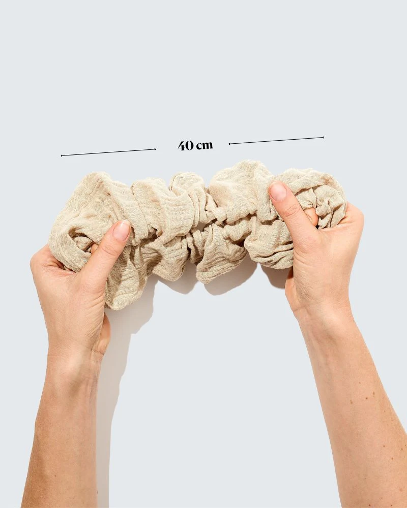 Cotton Scrunchies, XXL, 3-Pack, Koffie - Image 5