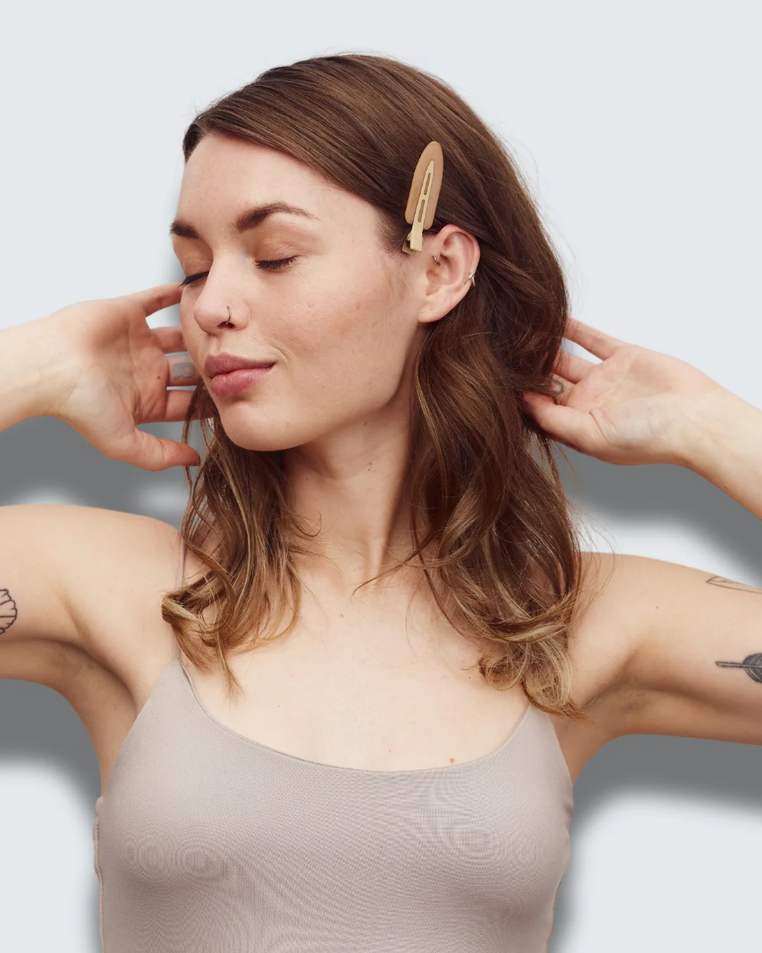Creaseless Hair Clips, 5-pack, Koffie - Image 2
