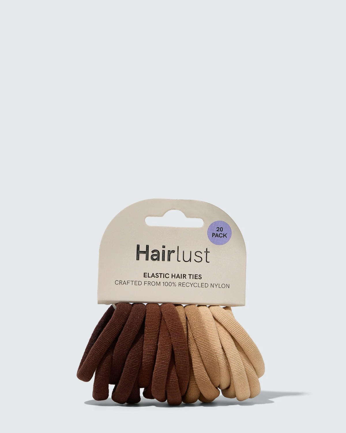 Elastic Hair Ties, 20-Pack, Koffie - Image 5