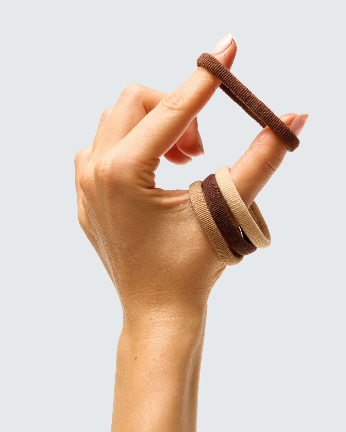 Elastic Hair Ties, 20-Pack, Koffie - Image 6