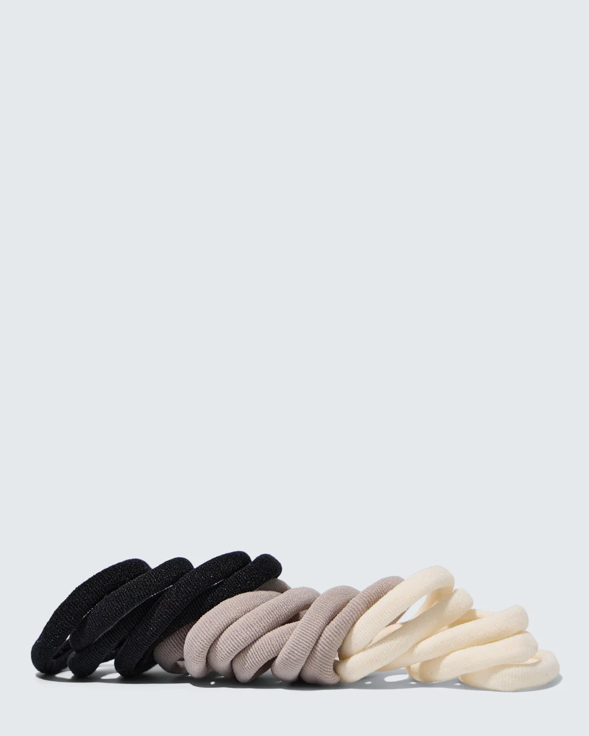 Elastic Hair Ties, 20-Pack, Wit/Grijs/Zwart - Image 4