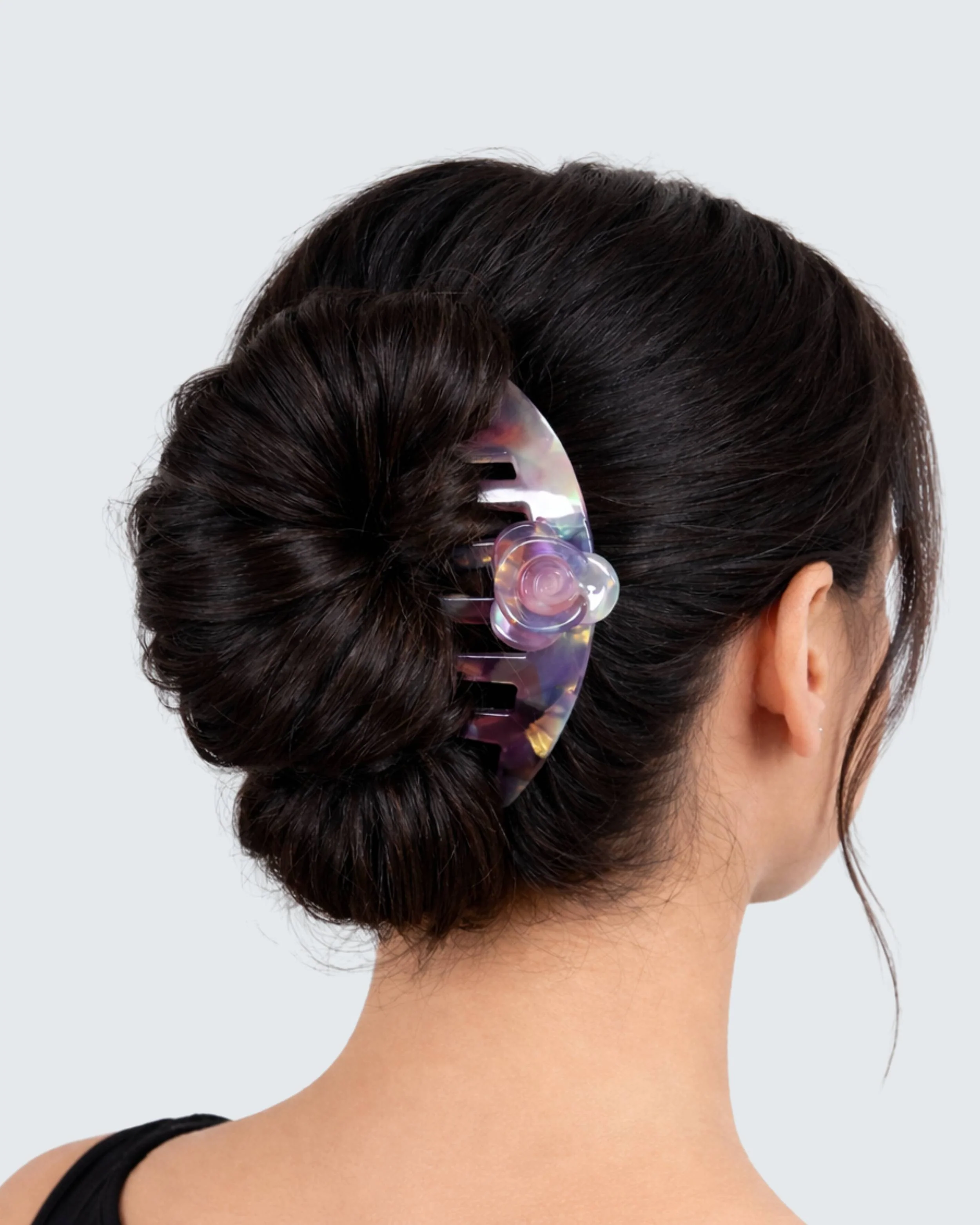 French Twist Hair Comb Clip, Purple Shell - Image 2