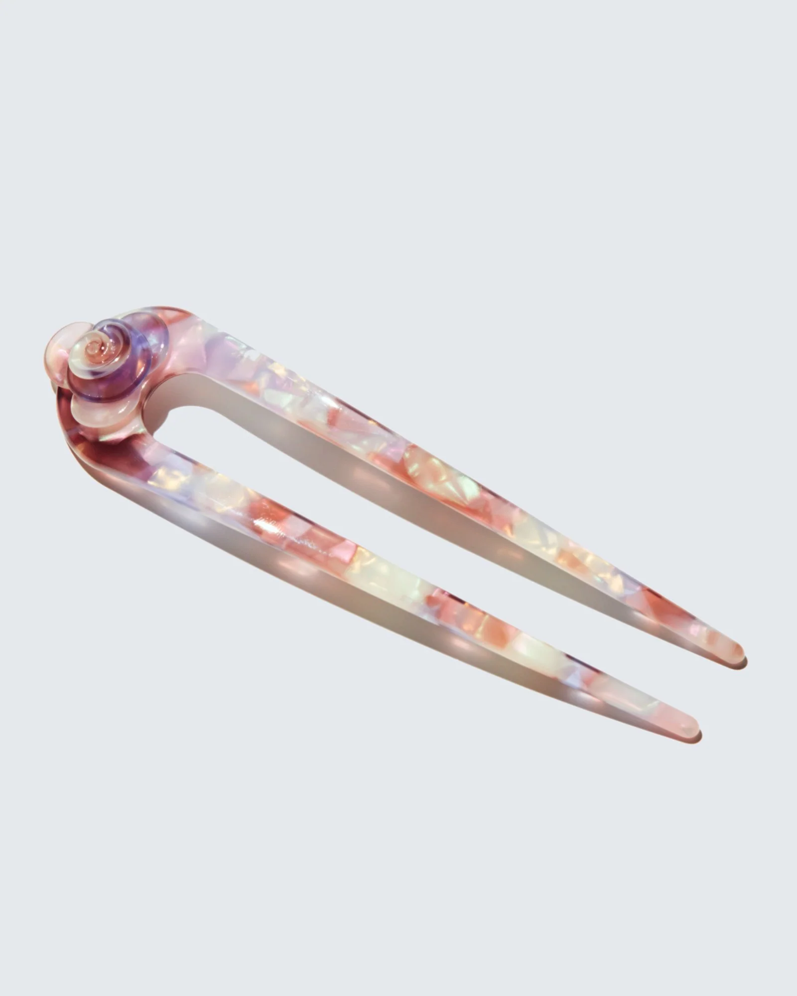 French Twist Hair Pin, Purple Shell - Image 3