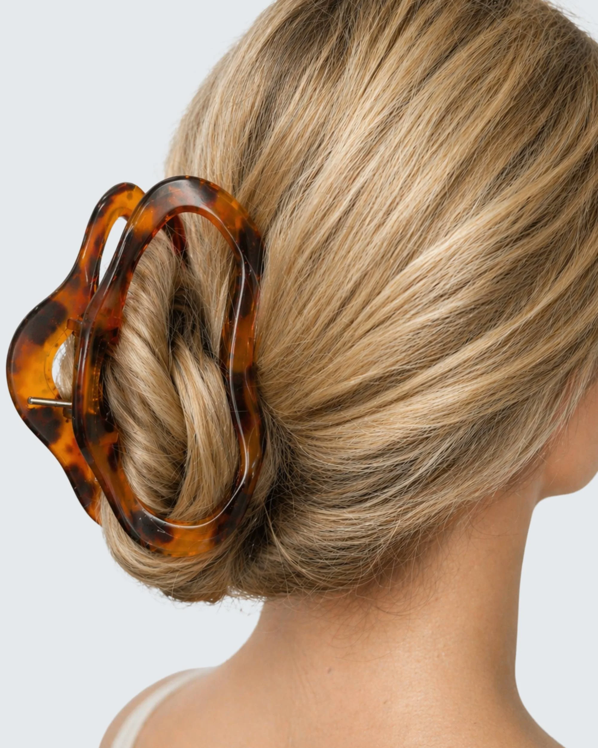 Large Claw Hair Clips, Cloud, 2-Pack, Helder/Amber - Image 2