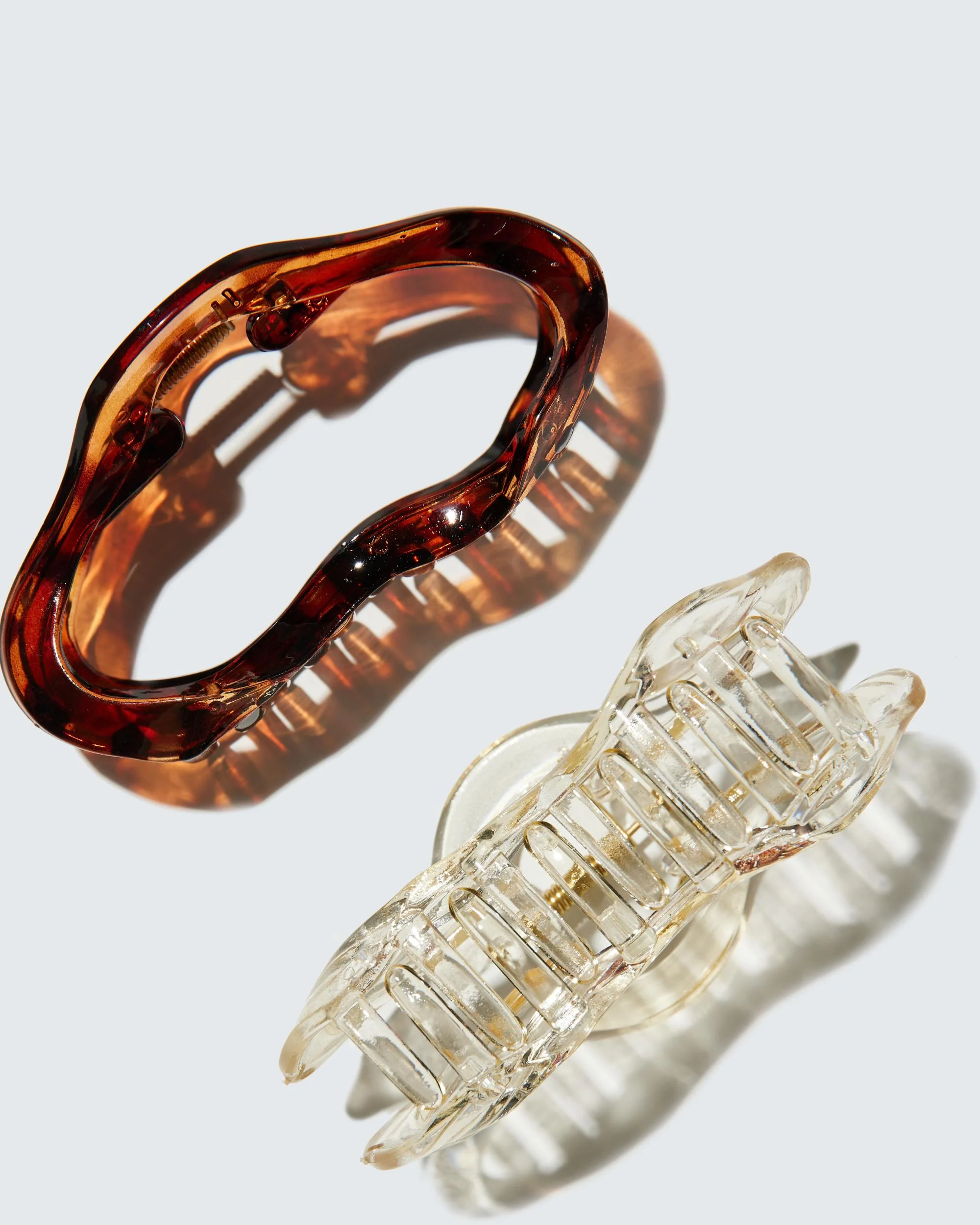 Large Claw Hair Clips, Cloud, 2-Pack, Helder/Amber - Image 3