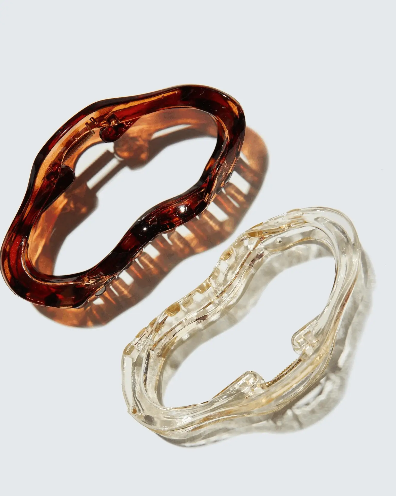 Large Claw Hair Clips, Cloud, 2-Pack, Helder/Amber - Image 5