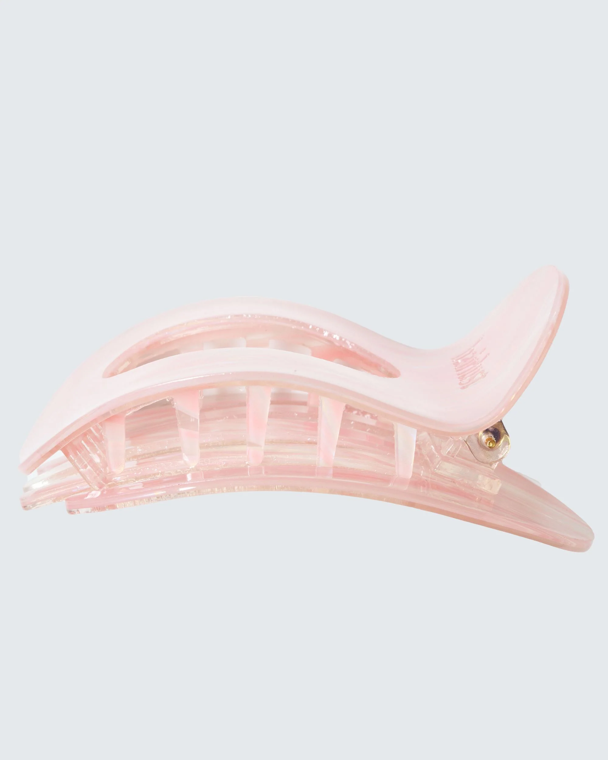 Large Flat Claw Hair Clip, Baby Pink - Image 4