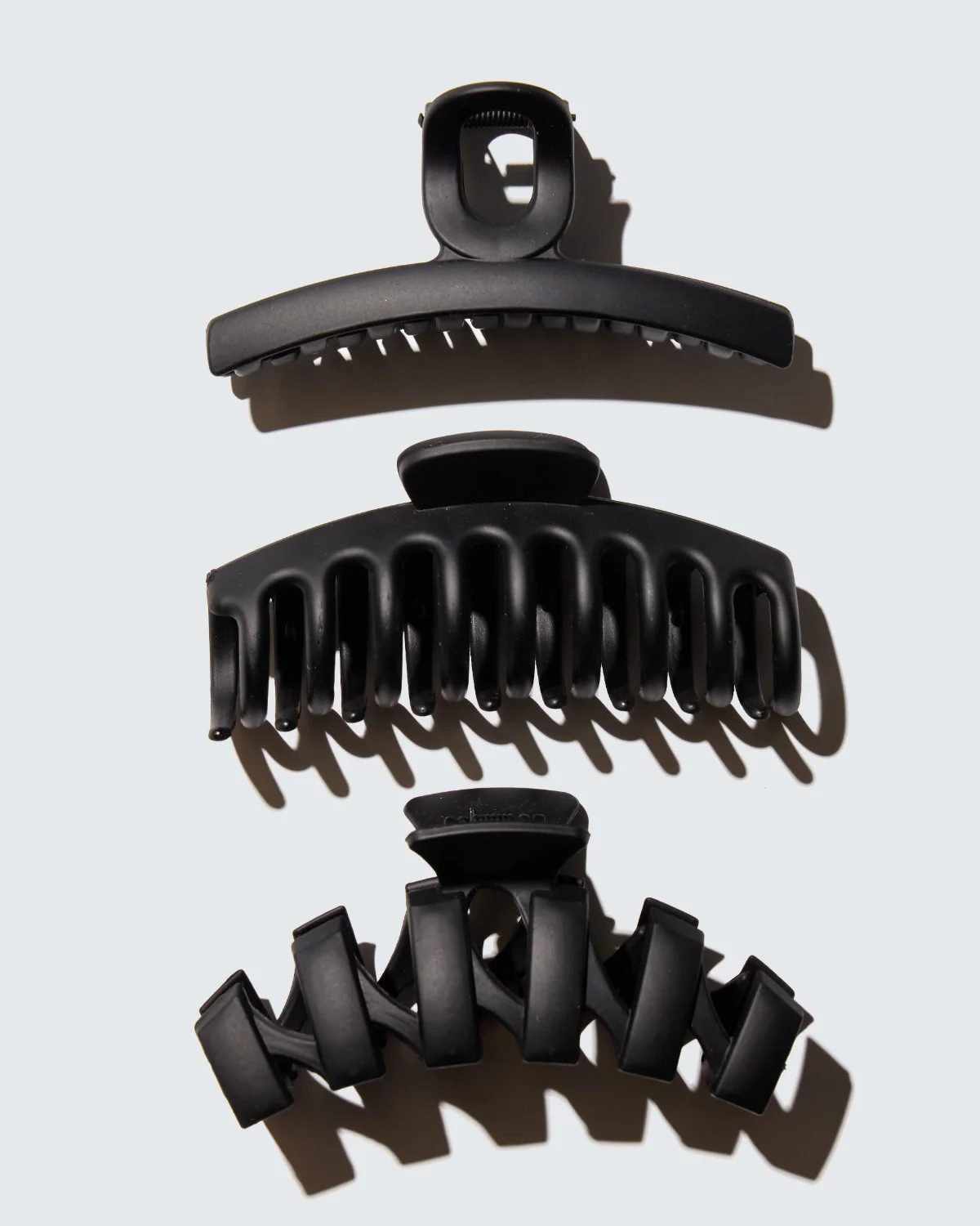Medium Claw Hair Clips, 3-Pack, Zwart - Image 5