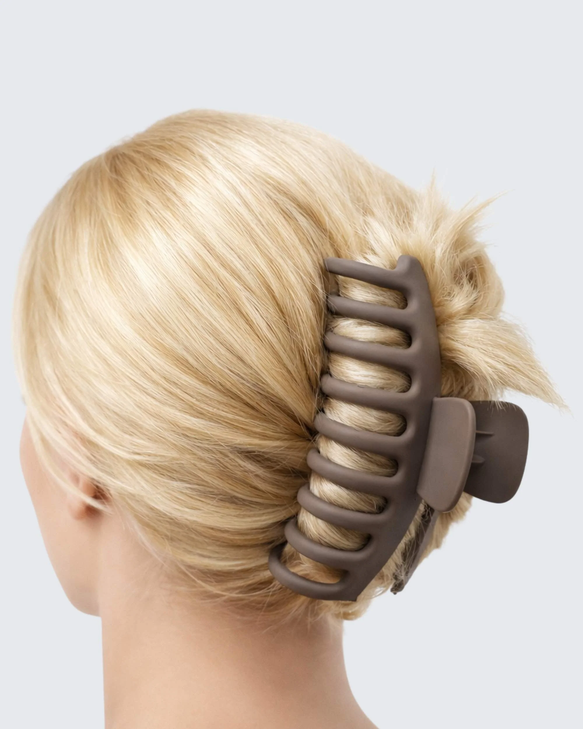 Medium Claw Hair Clips, 3-Pack, Koffie - Image 3