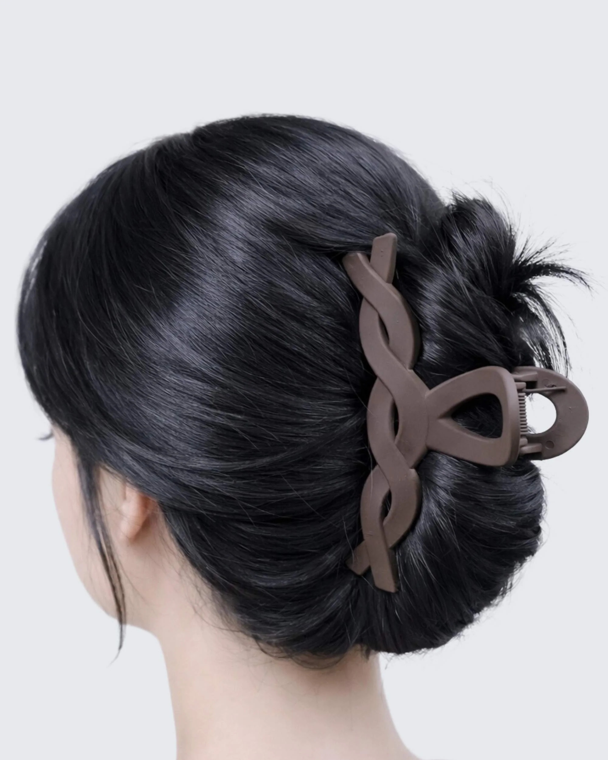 Medium Claw Hair Clips, 3-Pack, Koffie - Image 3