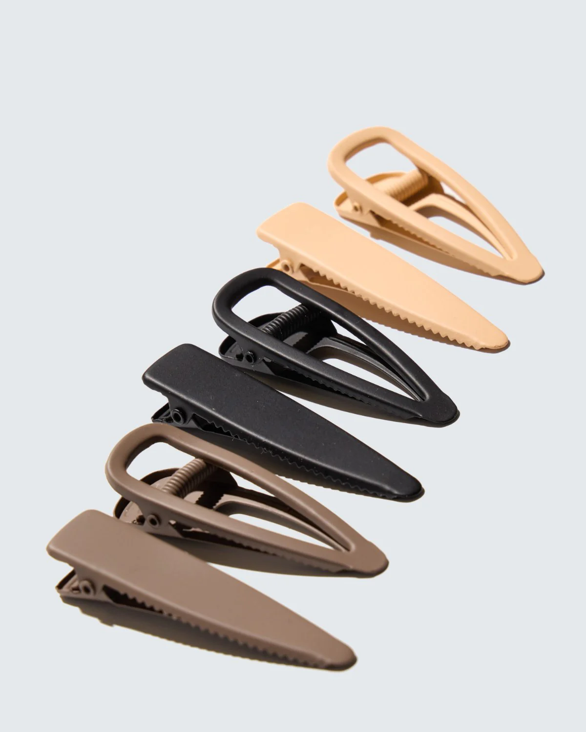 No-Slip Hair Clips, 6-Pack, Koffie