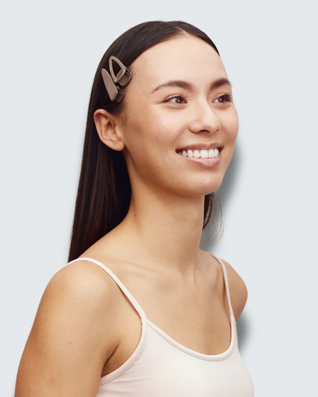 No-Slip Hair Clips, 6-Pack, Koffie - Image 3