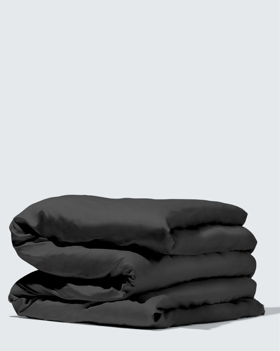 Silky Bamboo Duvet Cover, Gitzwart