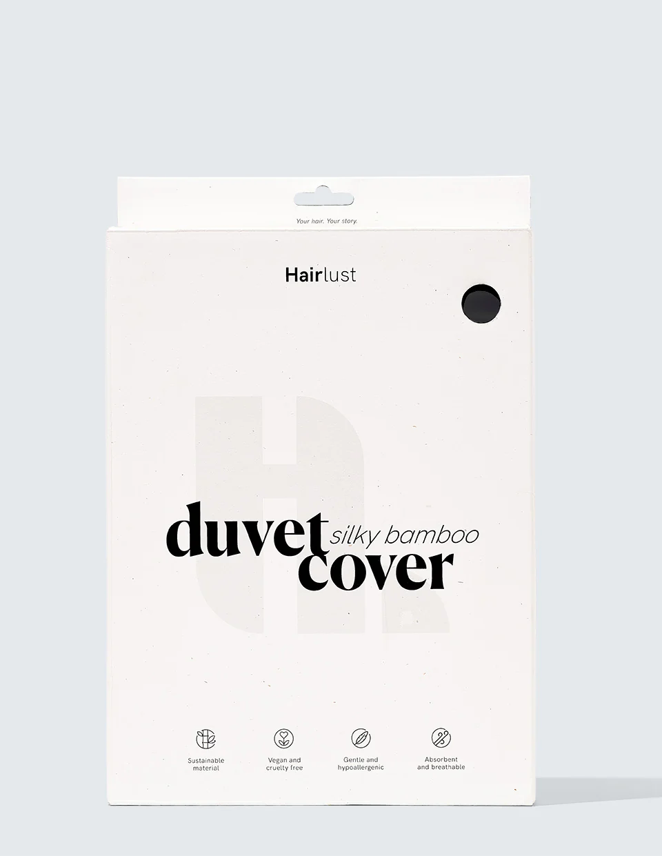 Silky Bamboo Duvet Cover, Gitzwart - Image 2