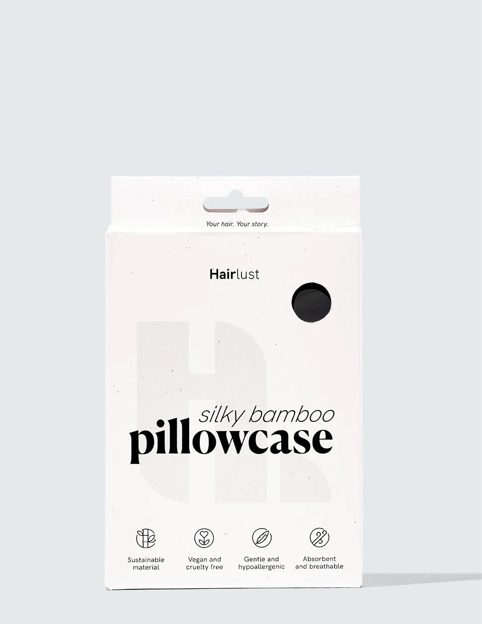 Silky Bamboo Pillowcase, Gitzwart - Image 2