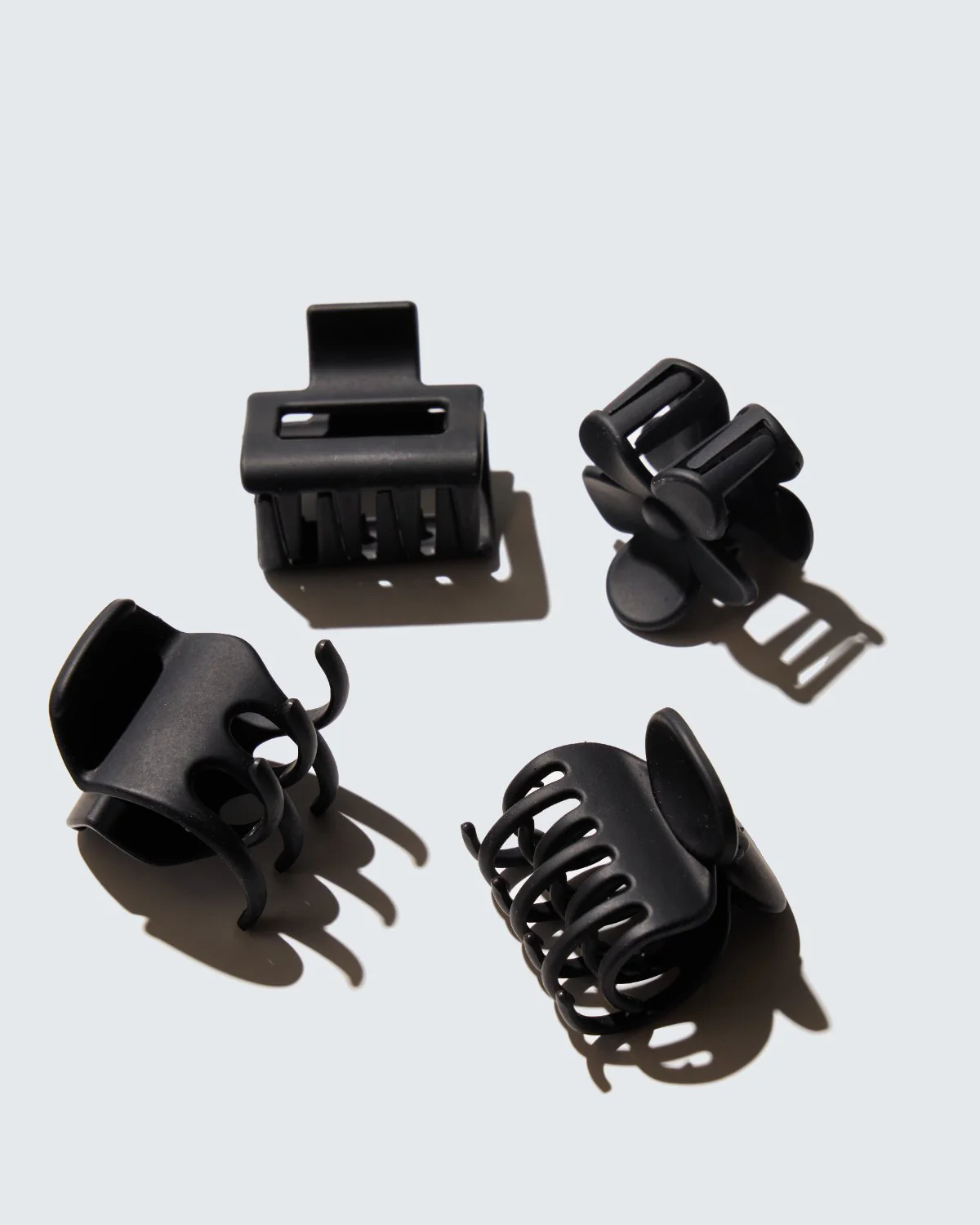 Small Claw Hair Clips, 4-Pack, Zwart - Image 4