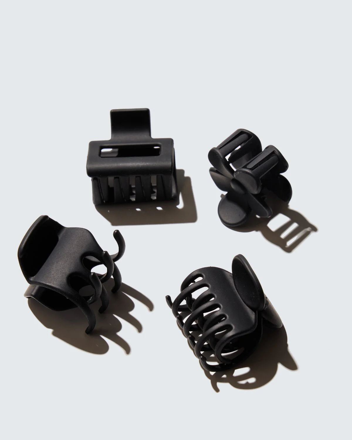 Small Claw Hair Clips, 4-Pack, Zwart - Image 5