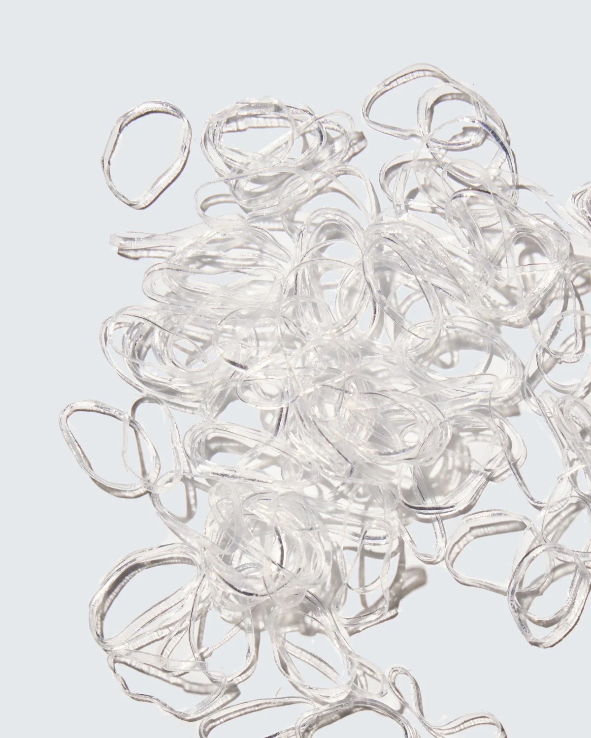 Snag-Free Elastic Hair Ties, 1000-Pack, Transparant