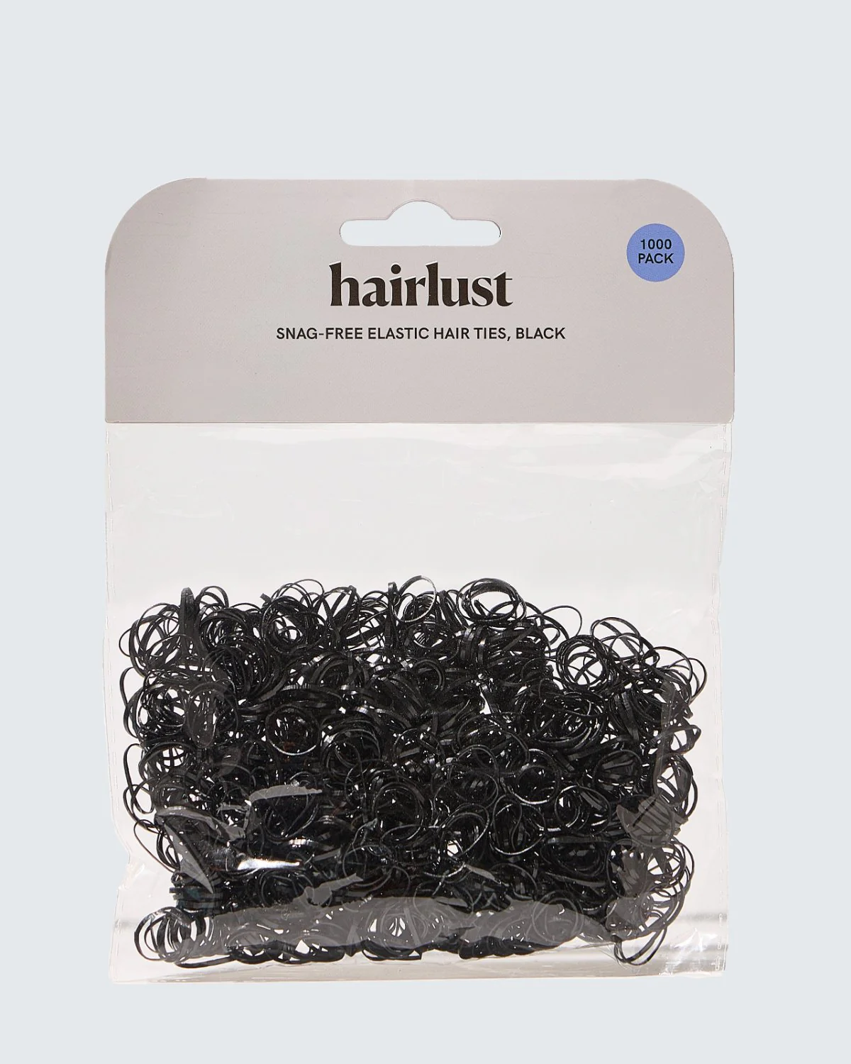Snag-Free Elastic Hair Ties, 1000-Pack, Zwart - Image 2