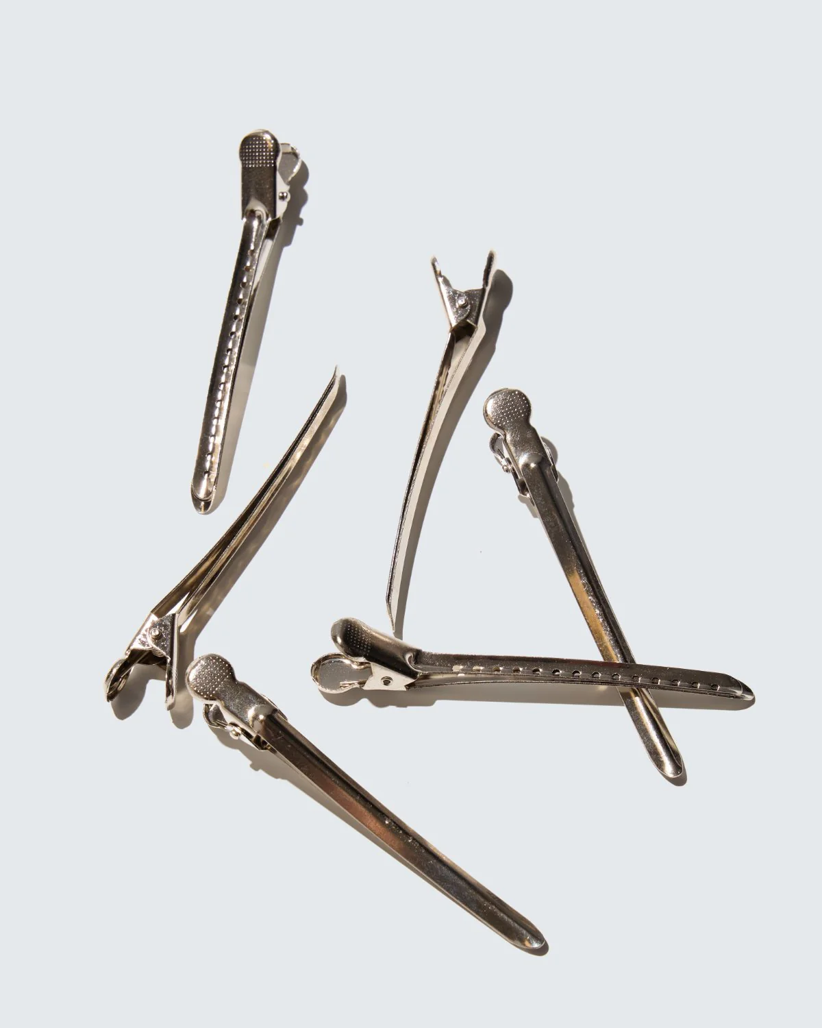 Styling Hair Clips, 6-Pack, Zilver
