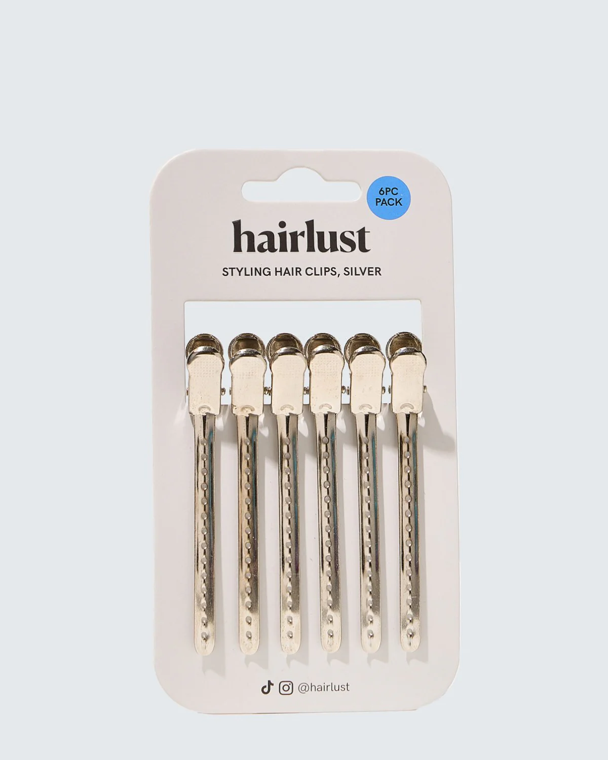 Styling Hair Clips, 6-Pack, Zilver - Image 4