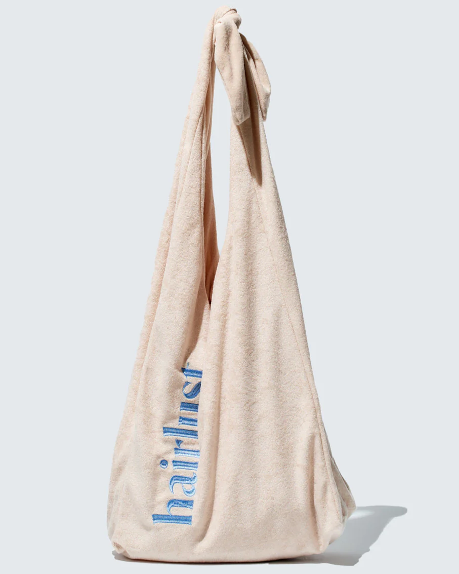 Terry Logo Tote Bag, Beige