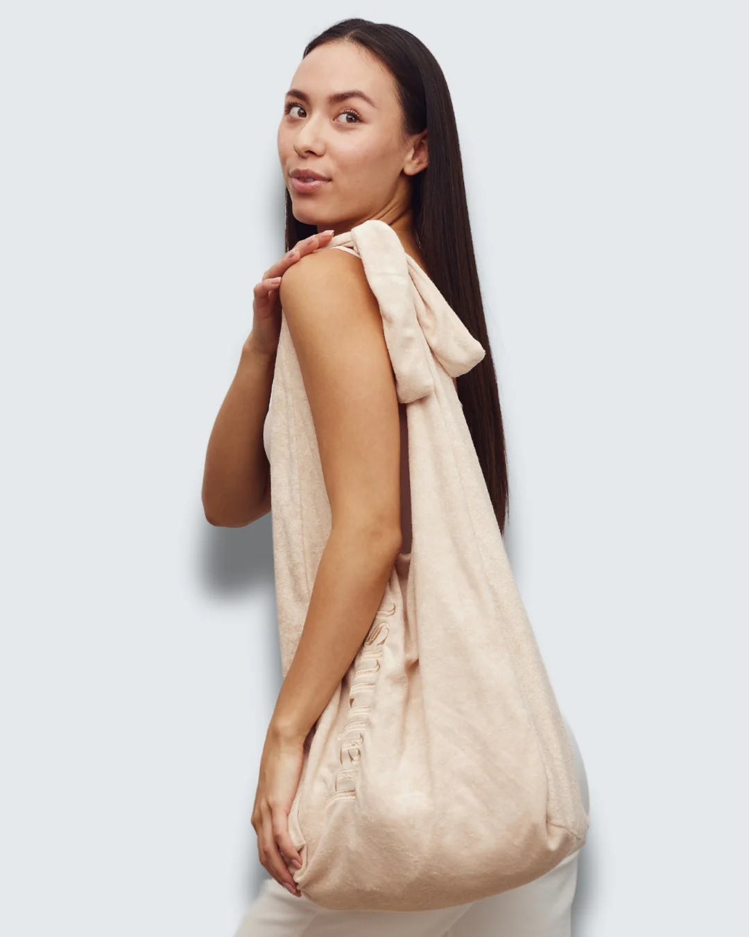 Terry Logo Tote Bag, Blurple - Image 3