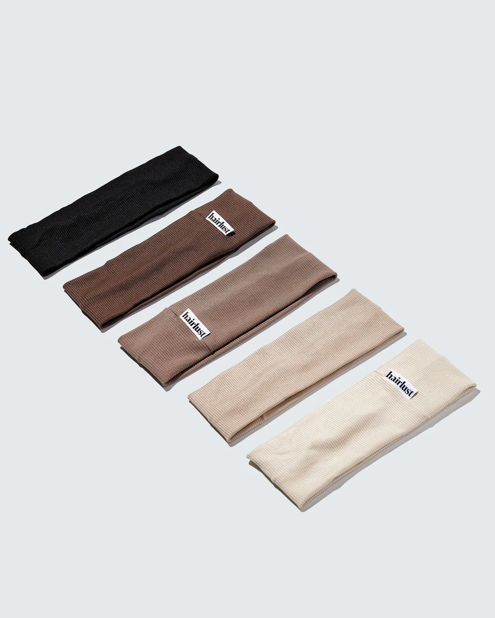 Wide Jersey Headbands, 5-Pack, Koffie - Image 4