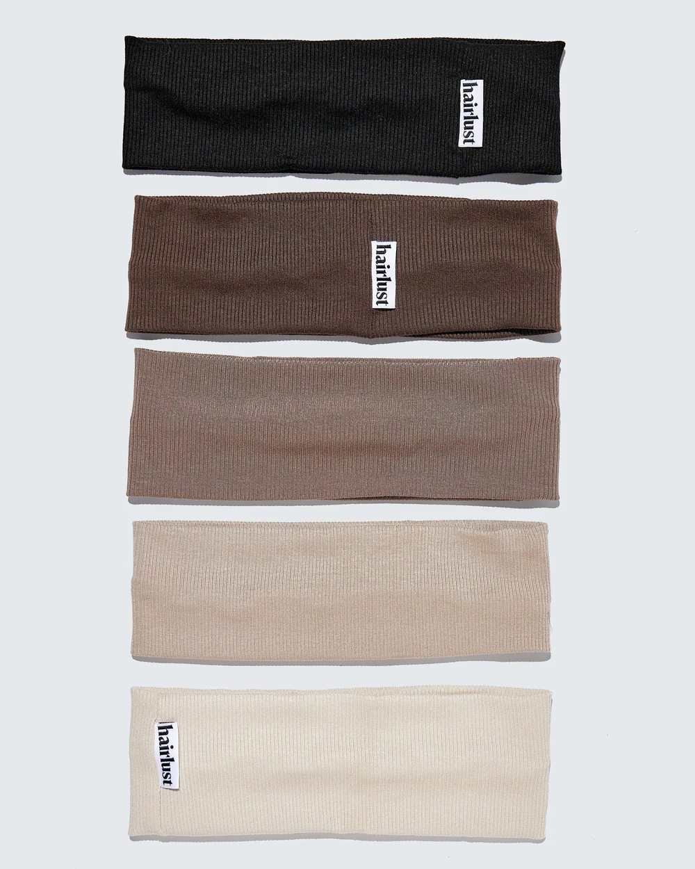 Wide Jersey Headbands, 5-Pack, Koffie - Image 5