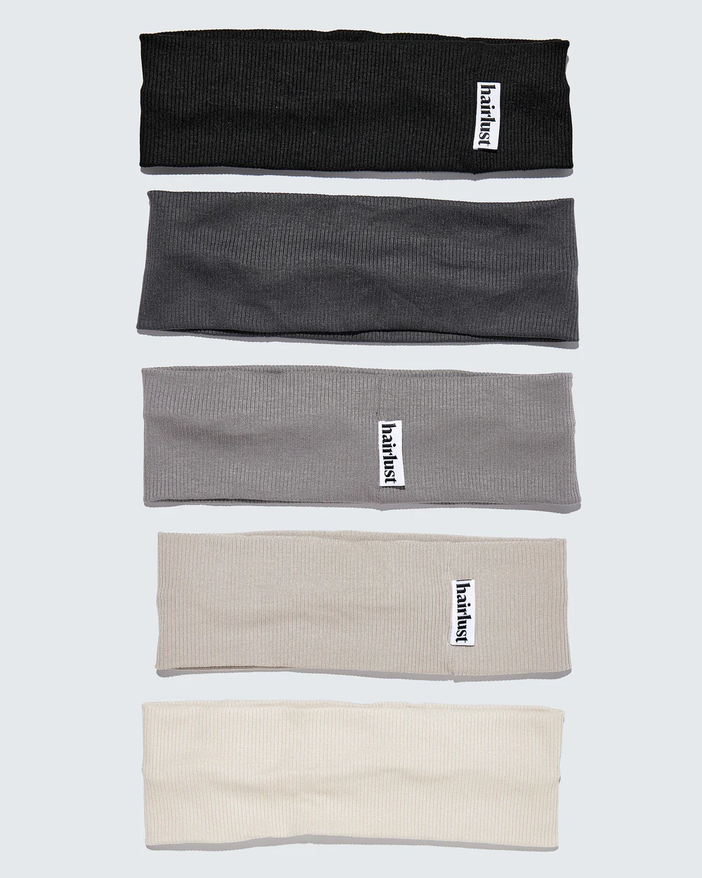 Wide Jersey Headbands, 5-Pack, Grijs - Image 5