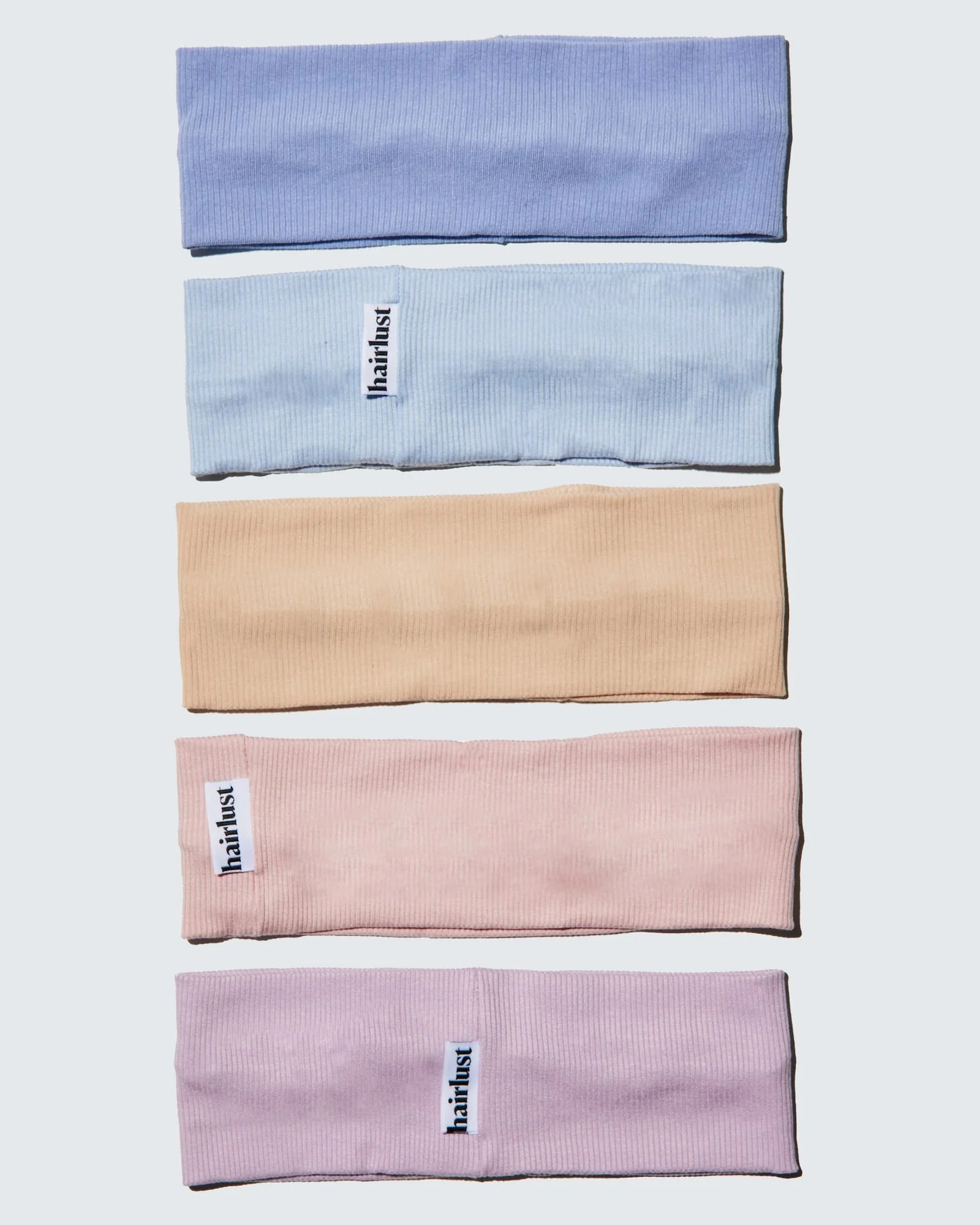 Wide Jersey Headbands, 5-Pack, Pastel - Image 2