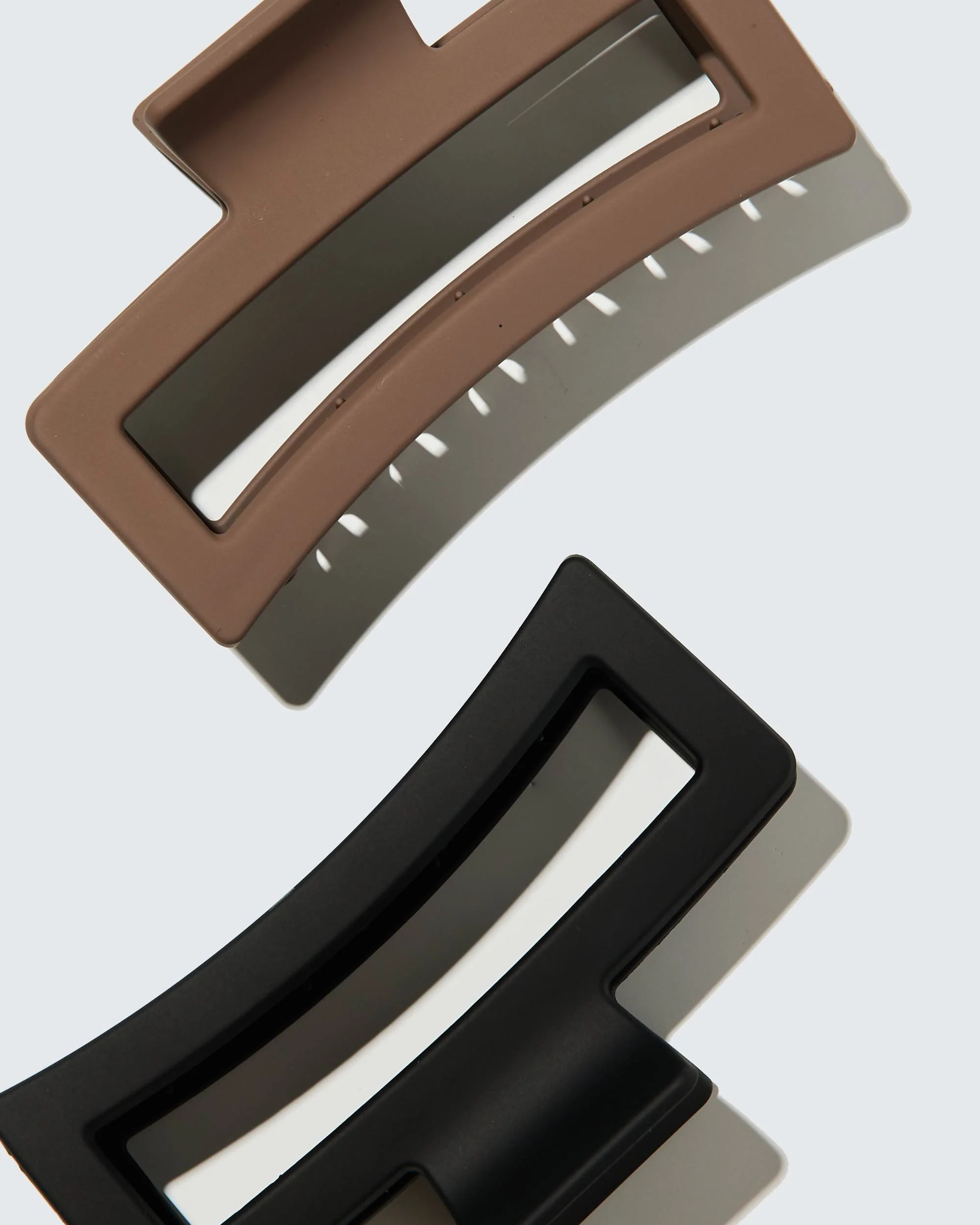 XXL Jumbo Claw Hair Clips, 2-Pack, Zwart/Bruin - Image 4