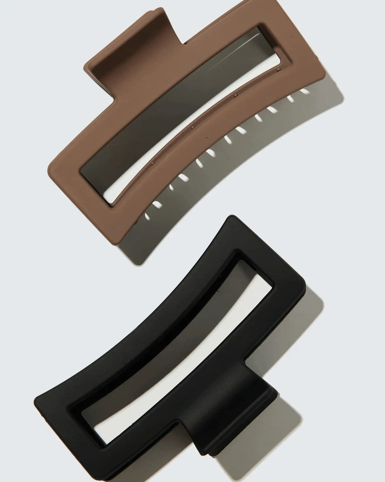 XXL Jumbo Claw Hair Clips, 2-Pack, Zwart/Bruin - Image 5